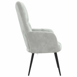 Relaxing Chair Light Grey Velvet 42022444