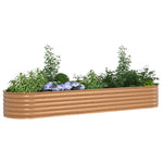 Garden Raised Bed Brown 320 x 80 x 44 cm Steel 42011331