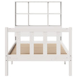 Bookcase Bed without Mattress White 90x200 cm Solid Wood Pine 3321699