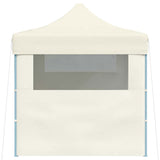 Professional Folding Party Tent with 3 Sidewalls 3x4 m Steel Cream 48893