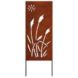 Garden Privacy Screen Rusty 50 x 140 cm Weathering Steel 876279