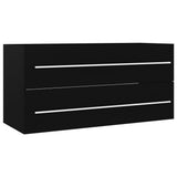 Sink Cabinet with Built-in Basin Black Engineered Wood 3099069