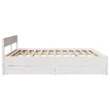 Bed Frame without Mattress White 180x200 cm Super King Solid Wood Pine 3301741