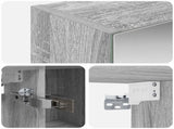 Bathroom Mirror Cabinet with Door Grey Sonoma 80 x 14.5 x 70 cm 889116