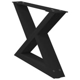 Coffee Table Legs 2 pcs Black 60x cm Steel 4012688