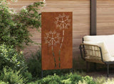 Garden Privacy Screen Rusty 50 x 140 cm Weathering Steel 876286