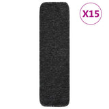 Anti Slip Stair Mats 15 pcs 75x20 cm Anthracite Rectangular 340395