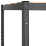 4-Layer Shelves 2 pcs Anthracite Steel&Engineered Wood 3154151