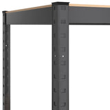 5-Layer Shelves 2 pcs Anthracite Steel&Engineered Wood 152868