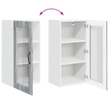 Wall Glass Cabinet LUCCA Grey Sonoma 40 x 31 x 80 cm 884997