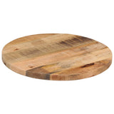 Table Top 60x3.8 cm Round Solid Wood Rough Mango 370008