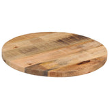 ZNTS Table Top Ø 50x2.5 cm Round Solid Wood Rough Mango 370004