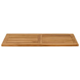 Table Top Rectangular Solid Teak Wood Natural 42033166