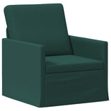 Sofa Set 2 pcs Dark Green Fabric 3433167