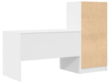 Desk with Drawer with Shelf with Storage 2 pcs White 3337361