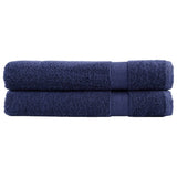Premium Sauna Towels "SOLUND" 2 pcs Navy Blue 80x200 cm 600 gsm 137266