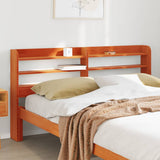 Headboard with Shelves Wax Brown 135 cm Solid Wood Pine 850955