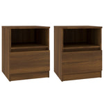 ZNTS Bedside Cabinets 2 pcs Brown Oak 40x40x50 cm Engineered Wood 815821