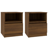 ZNTS Bedside Cabinets 2 pcs Brown Oak 40x40x50 cm Engineered Wood 815821