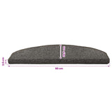 Self-adhesive Stair Mats 15 pcs 80 x 24.5 x 3.5 cm Dark Grey 42038647