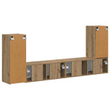 TV Cabinet Set 4 pcs Artisan Oak Engineered Wood 3409122