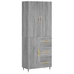 Highboard Grey Sonoma 69.5x34x180 cm Engineered Wood 3195889