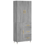 Highboard Grey Sonoma 69.5x34x180 cm Engineered Wood 3195889