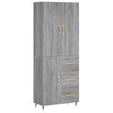 Highboard Grey Sonoma 69,5x34x180 cm Engineered Wood 3195889