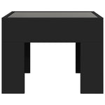 ZNTS Coffee Table with Infinity LED Black 40x40x30 cm 847596