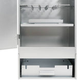 BBQ Oven Smoker with Wood Chips 44.5x29x110 cm Galvanised steel 364745