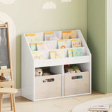 Kids Bookshelf High Gloss White 72.5 x 29.5 x 69 cm 892383