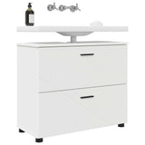 Bathroom Cabinet with Drawer with Door White 76.5 x 35 x 64 cm 883294