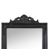 Free-Standing Mirror Black 45x180 cm 351527