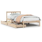 Bed Frame without Mattress 90x190 cm Single Solid Wood Pine 3301622