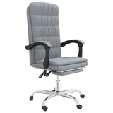 Reclining Office Chair Light Grey Fabric 349647