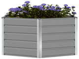 Planter Light Grey 129 x 129 x75 cm Steel 42018129