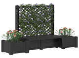 Garden Bench Kopenhagen Anthracite 173 x 49 x 135.5 cm PP 42041747