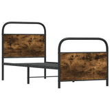 Bed Frame Without Mattress 80x200 cm Smoked Oak Engineered Wood 4100218