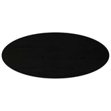 Table Top Dark Brown 140x60x2 cm Solid Wood Oak Oval 4009056