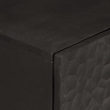 Side Cabinet Black 60x33x75 cm Solid Wood Mango 356845