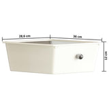 4-Drawer Mobile Storage Trolley White Plastic 320399