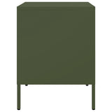 Bedside Cabinets 2 pcs Olive Green 36x39x50.5 cm Steel 842919