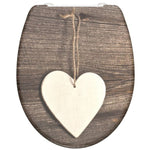 ZNTS SCHÜTTE Duroplast Toilet Seat with Soft-Close WOOD HEART Printed 435107