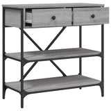 Console Table Grey Sonoma 75x34.5x75 cm Engineered Wood 833411