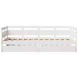Daybed with Drawers without Mattress White 80x200 cm Solid Wood 3302117