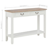 Console Table White 110x35x80 cm Wood 249901