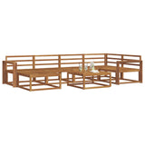 Outdoor Sofa Set 7 pcs Natural Solid Acacia Wood 3367862