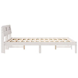 Bed Frame with Headboard White 120 x 190 cm Solid Pine Wood 872789