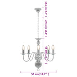 Chandelier Silver 5 x E14 Bulbs 281616