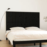 Wall Headboard Black 185x3x110 cm Solid Wood Pine 824967